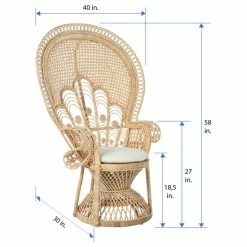 KOUBOO Lady Peacock Rattan Chair, Natural -GDF sofa Shop 5aa143dc0de9886e 6474 w800 h800 b1 p0