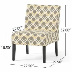 GDFStudio GDF Studio Kalee Contemporary Accent Chair, Yellow And Gray Ikat Pattern/ Matte Black, Fabric 14 GDFStudio GDF Studio Kalee Contemporary Accent Chair, Yellow And Gray Ikat Pattern/ Matte Black, Fabric -GDF sofa Shop 5b21a18d039c266b 8107 w800 h800 b1 p0