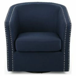 GDFStudio Jaymee Fabric Swivel Chair, Blue And Black -GDF sofa Shop 5b716dfa0f90750a 3355 w800 h800 b1 p0