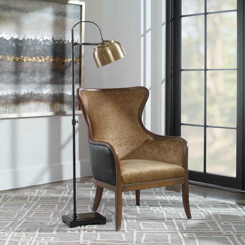 Uttermost Snowden Tan Wing Chair 6 Uttermost Snowden Tan Wing Chair - Image 4