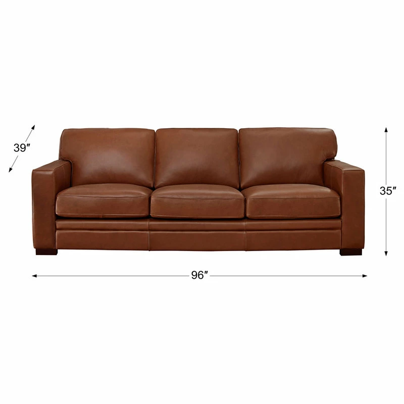 Hydeline USA Hydeline Dillon Top Grain Leather Sofa Collection, Cinnamon Brown, Sofa 14 Hydeline USA Hydeline Dillon Top Grain Leather Sofa Collection, Cinnamon Brown, Sofa - Image 12