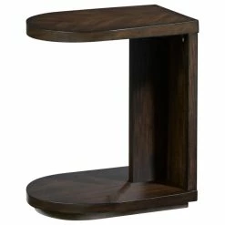 Progressive Furniture Augustine C-Table, Dark Espresso Brown