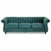 GDFStudio Olga Modern Glam Velvet 3 Seater Sofa, Teal, Dark Brown -GDF sofa Shop 5c81e2820f90639c 3082 w800 h800 b1 p0