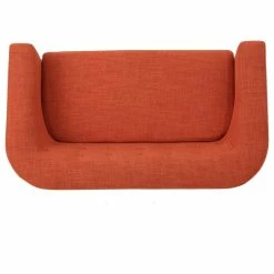 GDFStudio GDF Studio Carol Button Back Mid Century Fabric Modern Loveseat, Muted Orange -GDF sofa Shop 5d6102b60f907ac3 6781 w800 h800 b1 p0