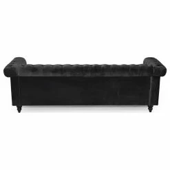 GDFStudio Spencer Tufted Chesterfield Velvet 3 Seater Sofa, Black/Dark Brown 18 GDFStudio Spencer Tufted Chesterfield Velvet 3 Seater Sofa, Black/Dark Brown -GDF sofa Shop 5e411384022ebe08 5701 w800 h800 b1 p0