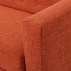 GDFStudio GDF Studio Carol Button Back Mid Century Fabric Modern Loveseat, Muted Orange -GDF sofa Shop 5e41df350f907ab9 6781 w800 h800 b0 p0