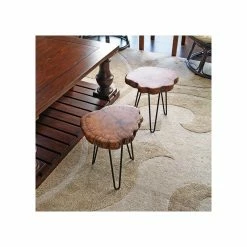 Welland Industries LLC Unique Shape Natural Wood Stump Rustic Surface Side Table, 16" -GDF sofa Shop 5f51368d0cb8b78f 9921 w800 h800 b0 p0
