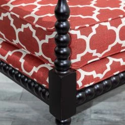 DTY Indoor Living Silverthorne Spindle Chair, Espresso/Red Moroccan Tile -GDF sofa Shop 5f513d140f62733f 8035 w800 h800 b0 p0