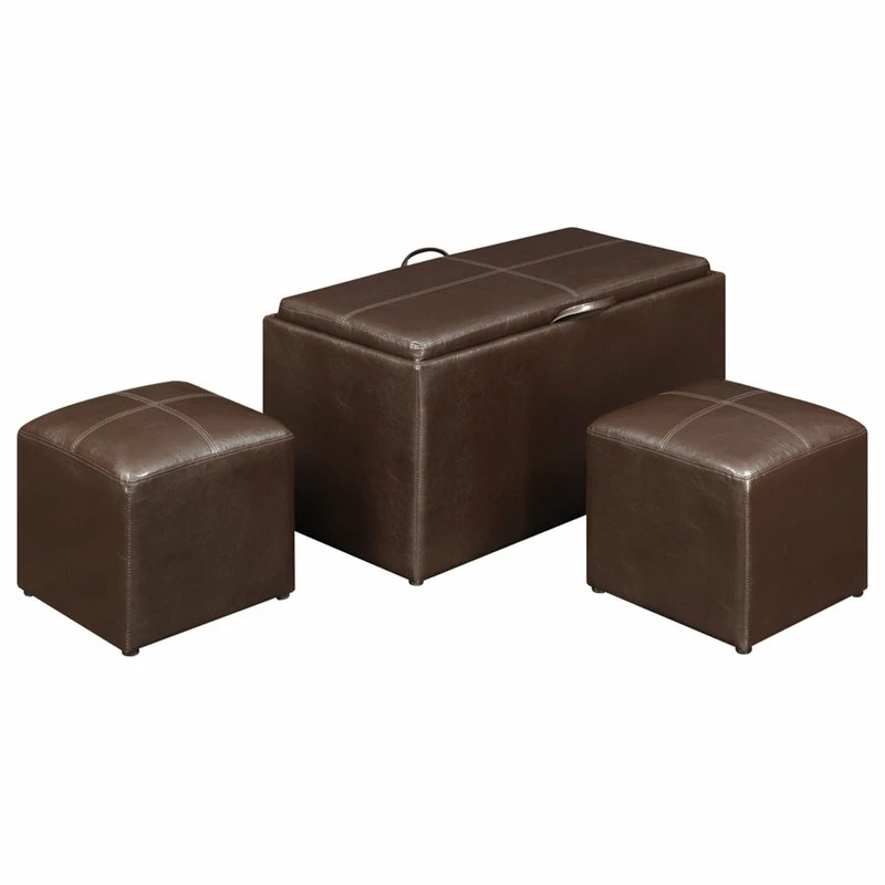 Convenience Concepts Designs4Comfort Sheridan Storage Bench With Reversible Tray And 2 Side Otto 4 Convenience Concepts Designs4Comfort Sheridan Storage Bench With Reversible Tray And 2 Side Otto - Image 2