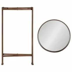 Uniek Celia Round Metal Foldable Tray Accent Table, Bronze 14x14x25.75 -GDF sofa Shop 5fd14b130fb68639 5045 w800 h800 b1 p0