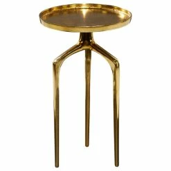 Brimfield & May Contemporary Gold Aluminum Accent Table 84039