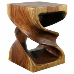 Haussmann® Haussmann Wood Double Twist End Table 15 X 15 X 20 In High Walnut Oil -GDF sofa Shop 60b167b1026972b5 9248 w800 h800 b1 p0