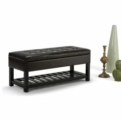 Simpli Home Ltd. Cosmopolitan Storage Ottoman Bench With Open Bottom -GDF sofa Shop 6141092a037e3227 4995 w800 h800 b1 p0