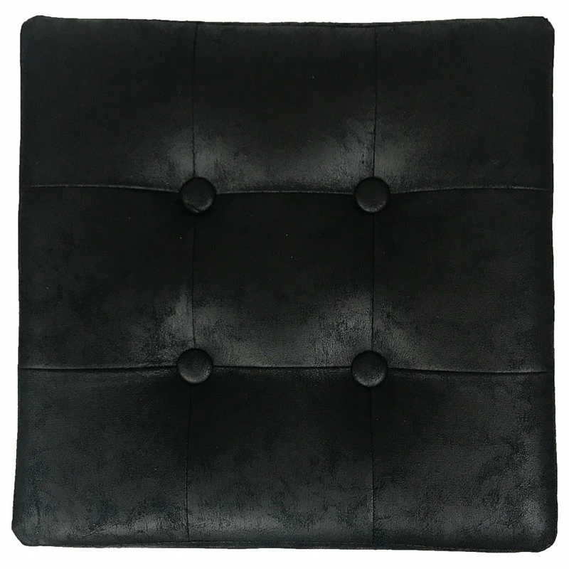 Lux Home Taylor Antique Square Ottoman Black 5 Lux Home Taylor Antique Square Ottoman Black - Image 3