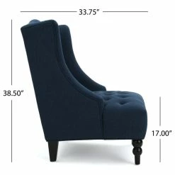 GDFStudio GDF Studio Adriana Tall Wingback Tufted Fabric Club Chair, Dark Blue -GDF sofa Shop 6261051801b3132b 7311 w800 h800 b1 p0