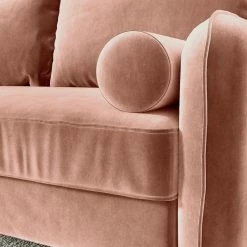Coosy Home The Audrey I Velvet Round Arm Loveseat, Rose Pink -GDF sofa Shop 62f14e68022b8b80 1440 w800 h800 b0 p0