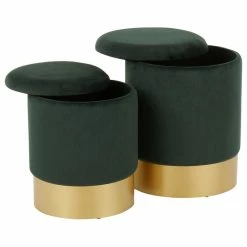 Lumisource Marla Nesting Ottoman Set, Gold Metal, Green Velvet 9 Lumisource Marla Nesting Ottoman Set, Gold Metal, Green Velvet -GDF sofa Shop 6391d9660d89202a 5754 w800 h800 b1 p0