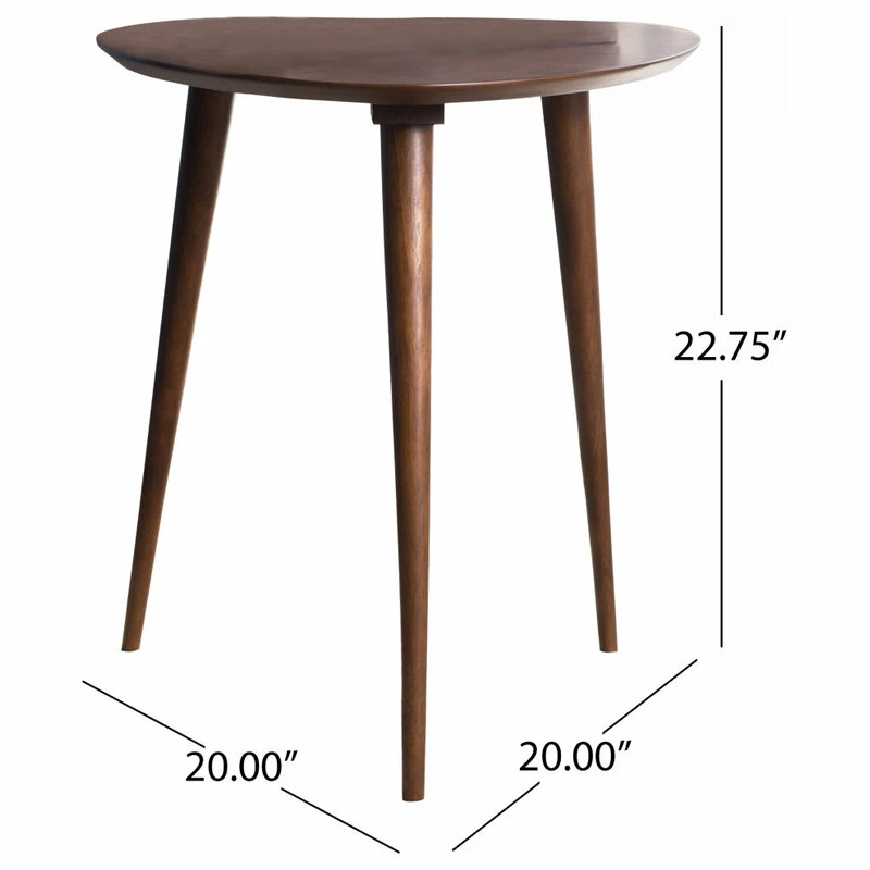 GDFStudio GDF Studio Finnian Wood Finish End Table, Walnut 5 GDFStudio GDF Studio Finnian Wood Finish End Table, Walnut - Image 3