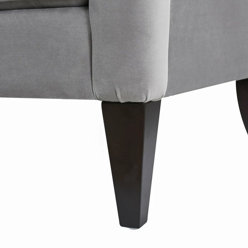 Jennifer Taylor Home Ken 74" Upholstered Button-Tufted Sofa, Opal Gray Velvet 11 Jennifer Taylor Home Ken 74" Upholstered Button-Tufted Sofa, Opal Gray Velvet - Image 9