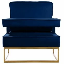 Meridian Furniture Noah Velvet Accent Chair, Navy, Gold Base -GDF sofa Shop 6471283102740c54 2795 w800 h800 b1 p0