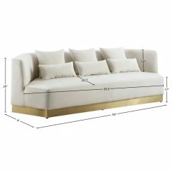 Meridian Furniture Marquis Velvet Sofa With Brushed Gold Stainless Steel Base, Cream 23 Meridian Furniture Marquis Velvet Sofa With Brushed Gold Stainless Steel Base, Cream -GDF sofa Shop 64a1e6bf02740d9e 3044 w800 h800 b1 p0