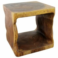 Kammika Import Export Co., Ltd (Thailand) Haussmann Wood Natural Cube End Sofa Table 16 In X 16 In H Walnut Oil -GDF sofa Shop 64c11bd8038db784 2206 w800 h800 b1 p0