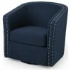 GDFStudio Jaymee Fabric Swivel Chair, Blue And Black -GDF sofa Shop 66411edf0f907504 3355 w800 h800 b1 p0