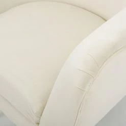 GDFStudio GDF Studio Kotop Contemporary New Velvet Wingback Arm Chair, Ivory -GDF sofa Shop 665103b0022959fb 5783 w800 h800 b0 p0