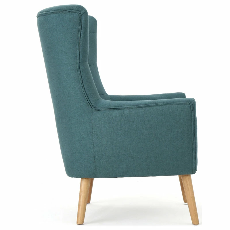 GDFStudio GDF Studio Temescal Mid Century Modern Dark Teal Fabric Club Chair, Dark Teal 12 GDFStudio GDF Studio Temescal Mid Century Modern Dark Teal Fabric Club Chair, Dark Teal - Image 10