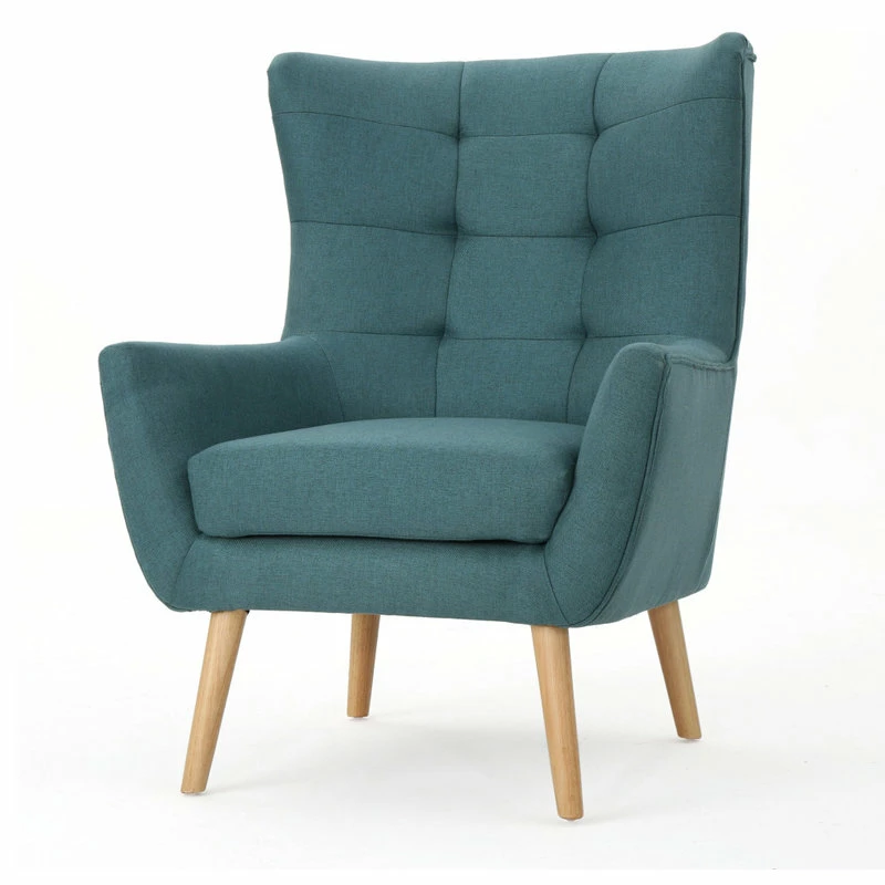 GDFStudio GDF Studio Temescal Mid Century Modern Dark Teal Fabric Club Chair, Dark Teal 3 GDFStudio GDF Studio Temescal Mid Century Modern Dark Teal Fabric Club Chair, Dark Teal
