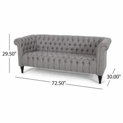 GDFStudio Edgar Traditional Chesterfield Sofa With Tufted Cushions, Gray, Black -GDF sofa Shop 67813a060f931ec4 8264 w800 h800 b1 p0