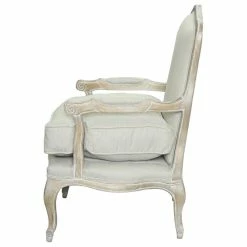 Shatana Home Rodney Chair, Wood, Antique White; Fabric, Linen -GDF sofa Shop 67f1b0e601df99a8 1912 w800 h800 b1 p0