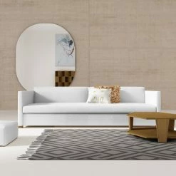 Tandem Arbor Madison 8' Box Weave Linen Sofa, Blanc, Classic Depth -GDF sofa Shop 68313c060fc6bcc2 1852 w800 h800 b0 p0