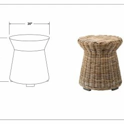 East At Main's Akiman Brown Round Rattan Accent Table -GDF sofa Shop 68b1a3880862edb5 9490 w800 h800 b0 p0