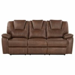 Steve Silver Katrine Manual Reclining Sofa, Brown