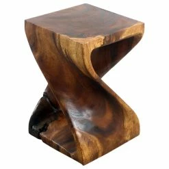 Kammika Import Export Co., Ltd (Thailand) Haussmann® Original Wood Twist Stool 12 X 12 X 18 In High Walnut Oil -GDF sofa Shop 69c1ed2801baada2 9894 w800 h800 b1 p0