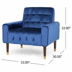 GDFStudio GDF Studio Betsy Modern Button-Tufted Waffle Stitching Velvet Armchair, Navy Blu -GDF sofa Shop 6a310dfa0f931b94 4909 w800 h800 b1 p0