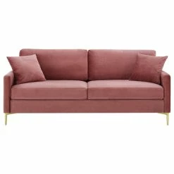 Modway Juliana Contemporary Performance Velvet Sofa With Metal Leg In Dusty Rose -GDF sofa Shop 6b01086f00392ecb 4841 w800 h800 b1 p0