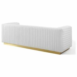 LexMod Charisma Channel Tufted Performance Velvet Living Room Sofa, White -GDF sofa Shop 6b01e99200cd2c34 6780 w800 h800 b1 p0