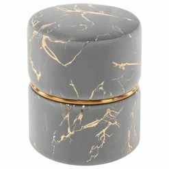 Duhome Elegant Lifestyle Luxury Hot Stamped Velvet Ottoman, Grey