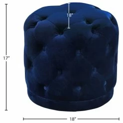 Meridian Furniture Harper Velvet Ottoman/Stool, Navy -GDF sofa Shop 6ba146b702682f0b 5274 w800 h800 b1 p0