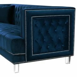 Meridian Furniture Lucas Velvet Sofa, Navy -GDF sofa Shop 6ce1a68302740de1 9117 w800 h800 b1 p0