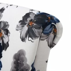GDFStudio GDF Studio Manon Blue & White Floral Print Fabric Club Chair -GDF sofa Shop 6d11f7a9036c608e 0985 w800 h800 b0 p0