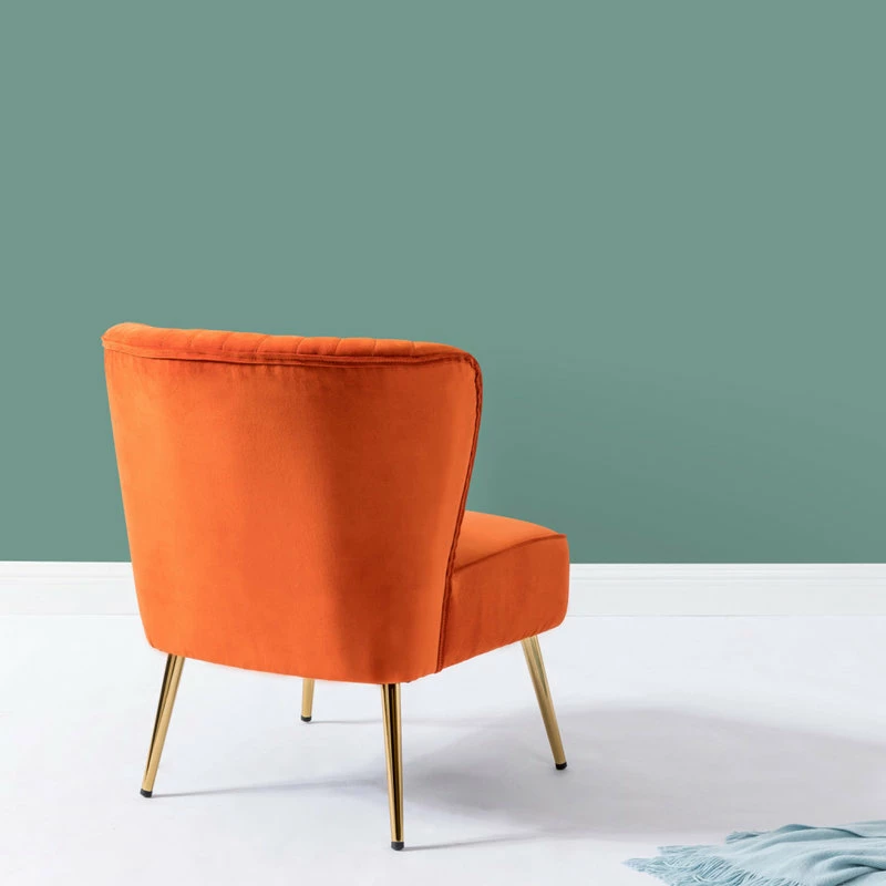 Karat Home Monica Side Chair, Orange 6 Karat Home Monica Side Chair, Orange - Image 4