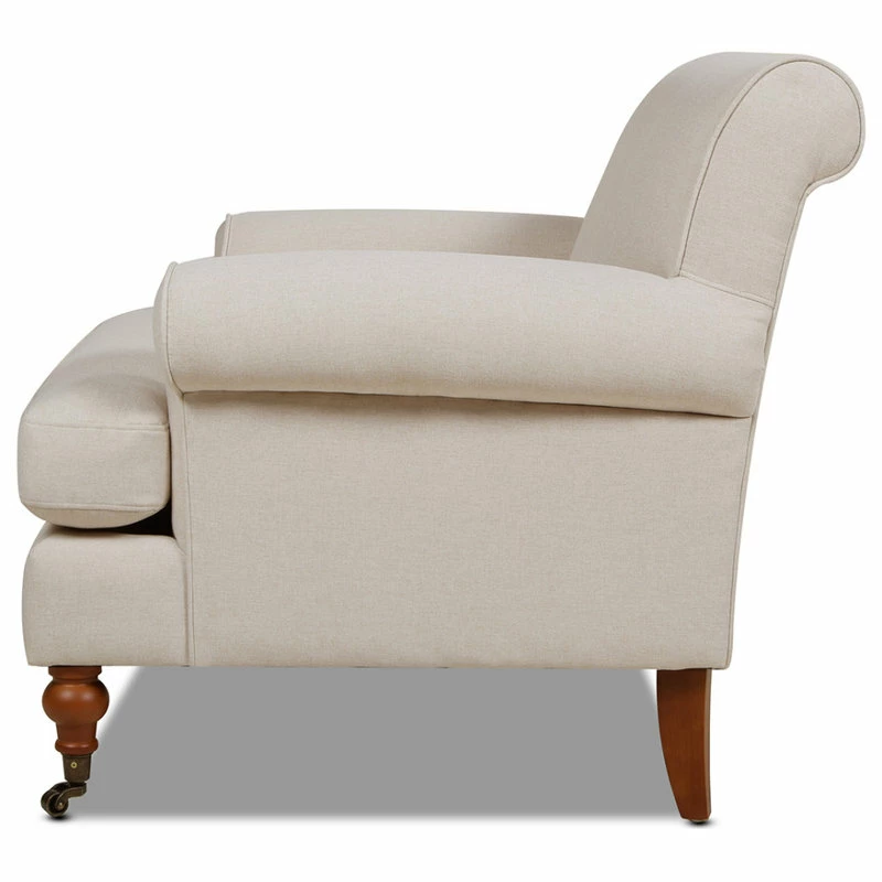 Jennifer Taylor Home Alana Lawson Accent Arm Chair Metal Casters, Sky Neutral Beige 9 Jennifer Taylor Home Alana Lawson Accent Arm Chair Metal Casters, Sky Neutral Beige - Image 7