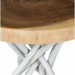 East At Main's Joeslin White Teakwood Round Accent Table -GDF sofa Shop 6ed1ed850863efad 9228 w800 h800 b0 p0