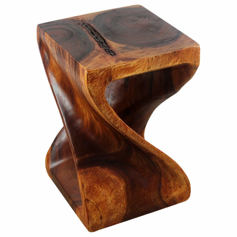 Kammika Import Export Co., Ltd (Thailand) Haussmann® Wood Twist End Table 15 X 15 X 23 Inch High Cherry Oil 4 Kammika Import Export Co., Ltd (Thailand) Haussmann® Wood Twist End Table 15 X 15 X 23 Inch High Cherry Oil - Image 2