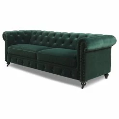 Jennifer Taylor Home Winston 91" Tufted Chesterfield Sofa, Forest Green Performance Velvet -GDF sofa Shop 6f5164b40d8cfe51 6692 w800 h800 b1 p0