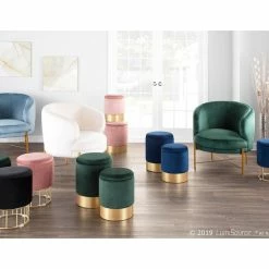 Lumisource Marla Nesting Ottoman Set, Gold Metal, Green Velvet 11 Lumisource Marla Nesting Ottoman Set, Gold Metal, Green Velvet -GDF sofa Shop 6f912d990d892031 5754 w800 h800 b0 p0