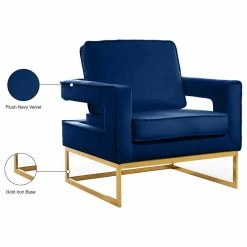 Meridian Furniture Noah Velvet Accent Chair, Navy, Gold Base -GDF sofa Shop 6fd17f5302740c5b 2795 w800 h800 b1 p0